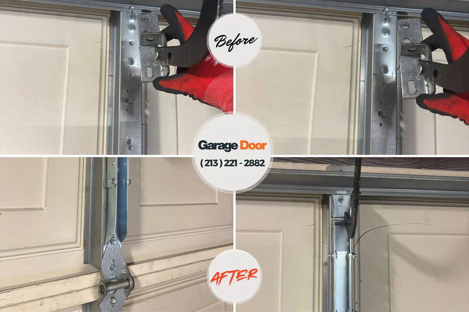 Before and after: garage door spring repair Franklinville, NC